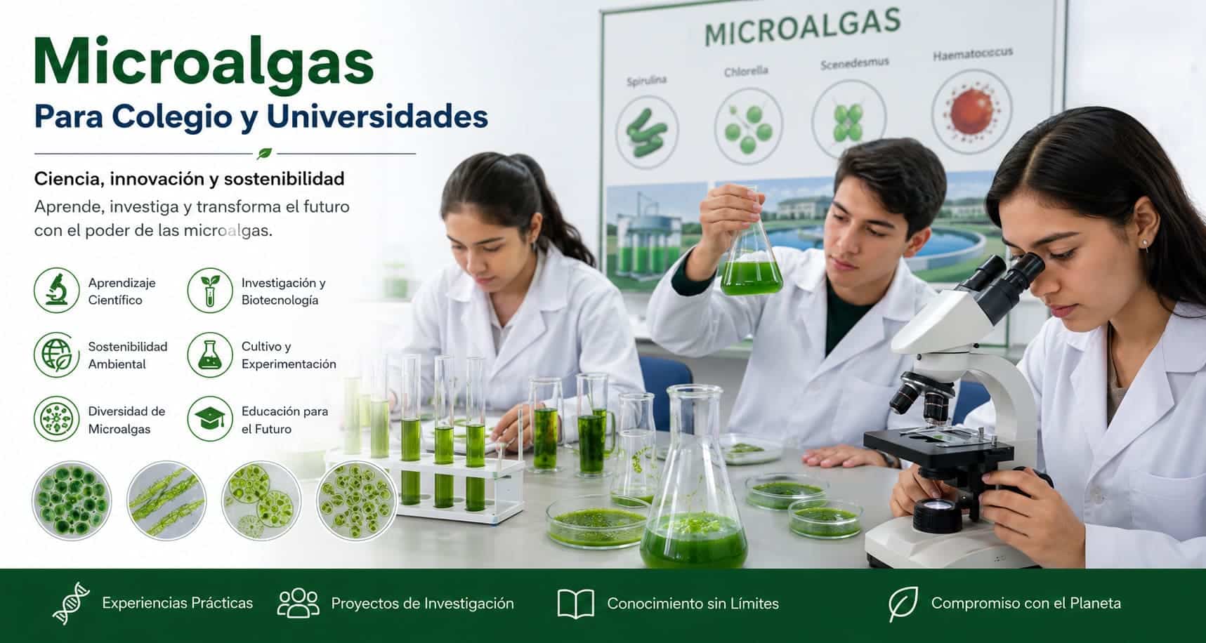 microalgas en Perú para colegios y universidades